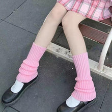 Load image into Gallery viewer, Cute Kawaii Knee High Uniform Style Slouch Socks Boots Solid Color Knit Socks Winter Leg Warmers Socks Foot Warming Cover Socks For Women
