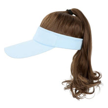 Load image into Gallery viewer, Ponytail Extension Cap hair Synthetic Wig Curly Wavy Wigs with Visor Hat hair Wigs for Women Hat Baseball Wigs For Black Women Cosplay Wigs For Women
