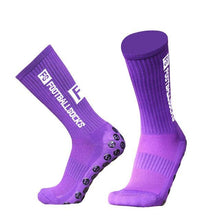 将图片加载到图库查看器，Unisex Cycling Socks Football Socks Round Silicone Suction Cup Grip Anti Slip Soccer Socks Sports Baseball Rugby Socks For Men And Women
