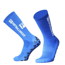 将图片加载到图库查看器，Unisex Cycling Socks Football Socks Round Silicone Suction Cup Grip Anti Slip Soccer Socks Sports Baseball Rugby Socks For Men And Women
