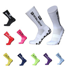 将图片加载到图库查看器，Unisex Cycling Socks Football Socks Round Silicone Suction Cup Grip Anti Slip Soccer Socks Sports Baseball Rugby Socks For Men And Women
