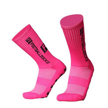 将图片加载到图库查看器，Unisex Cycling Socks Football Socks Round Silicone Suction Cup Grip Anti Slip Soccer Socks Sports Baseball Rugby Socks For Men And Women
