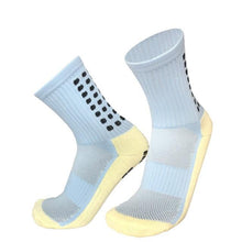 将图片加载到图库查看器，Unisex Cycling Socks Football Socks Round Silicone Suction Cup Grip Anti Slip Soccer Socks Sports Baseball Rugby Socks For Men And Women
