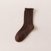 Load image into Gallery viewer, Ruffle Frilly Socks Kawaii Cotton Socks Cute Women Solid Color Warm Winter Running Cycling Climbing Unisex socks For Men And Women
