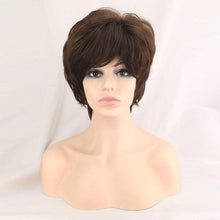 Load image into Gallery viewer, New Style Women Synthetic Mixed Blonde Brown Short Wigs Natural Hair Wigs Heat Resistant Hair Wig for Women Bob Wigs For Black Women Gifts For Black Women
