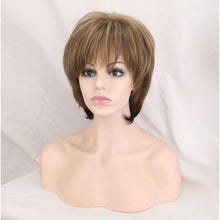 Load image into Gallery viewer, New Style Women Synthetic Mixed Blonde Brown Short Wigs Natural Hair Wigs Heat Resistant Hair Wig for Women Bob Wigs For Black Women Gifts For Black Women
