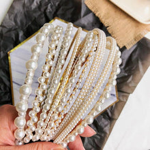 Load image into Gallery viewer, Simulation Pearl Hairbands Women Hair Accessories Korean Handmade Bow Flower Hoops Headband Wedding Ornaments Gorgeous Hair Accessories For Women
