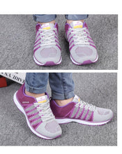 Load image into Gallery viewer, New Stylish Women Running Shoes Outdoor Walking Jogging Sneakers Lace Up Mesh Athletic Shoes Non Slip Lightweight Breathable Mesh Running Sneakers
