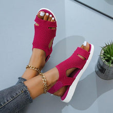 将图片加载到图库查看器，New Summer Women Sandals Shoes Blue Casual Woman Flats Buckle Strap Fashion Beach Shoe Modern Slide Square Open Toe One Band Cute Slip On Flat Dressy Casual Summer Sandals
