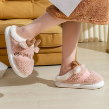 将图片加载到图库查看器，New Thick Sole Christmas Deer Slippers Women Men Indoor Warm Slipper Soft Plush Home Floor Winter Platform Shoes Boys And Girls House Slippers Kids Animal Indoor Slipper Fuzzy Toddler Home Shoes
