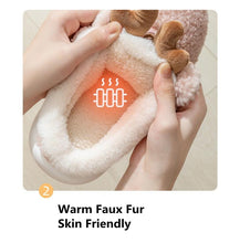 将图片加载到图库查看器，New Thick Sole Christmas Deer Slippers Women Men Indoor Warm Slipper Soft Plush Home Floor Winter Platform Shoes Boys And Girls House Slippers Kids Animal Indoor Slipper Fuzzy Toddler Home Shoes
