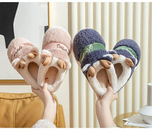 将图片加载到图库查看器，New Thick Sole Christmas Deer Slippers Women Men Indoor Warm Slipper Soft Plush Home Floor Winter Platform Shoes Boys And Girls House Slippers Kids Animal Indoor Slipper Fuzzy Toddler Home Shoes
