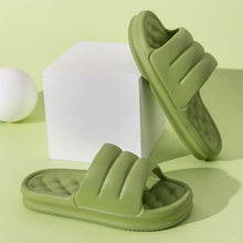 将图片加载到图库查看器，New Thicker EVA Sofa Slides Sole Soft Indoor Slippers Men Women Anti-Slip Sandals Summer Bathroom Platform Shoes Open Toe Soft Slippers Thick Lightweight Non-Slip Shower Bath Cloud Slides Pool Gym House Sandals
