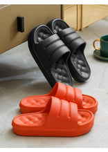 将图片加载到图库查看器，New Thicker EVA Sofa Slides Sole Soft Indoor Slippers Men Women Anti-Slip Sandals Summer Bathroom Platform Shoes Open Toe Soft Slippers Thick Lightweight Non-Slip Shower Bath Cloud Slides Pool Gym House Sandals
