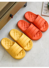 将图片加载到图库查看器，New Thicker EVA Sofa Slides Sole Soft Indoor Slippers Men Women Anti-Slip Sandals Summer Bathroom Platform Shoes Open Toe Soft Slippers Thick Lightweight Non-Slip Shower Bath Cloud Slides Pool Gym House Sandals

