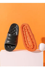 将图片加载到图库查看器，New Thicker EVA Sofa Slides Sole Soft Indoor Slippers Men Women Anti-Slip Sandals Summer Bathroom Platform Shoes Open Toe Soft Slippers Thick Lightweight Non-Slip Shower Bath Cloud Slides Pool Gym House Sandals
