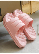 将图片加载到图库查看器，New Thicker EVA Sofa Slides Sole Soft Indoor Slippers Men Women Anti-Slip Sandals Summer Bathroom Platform Shoes Open Toe Soft Slippers Thick Lightweight Non-Slip Shower Bath Cloud Slides Pool Gym House Sandals
