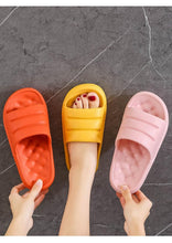 将图片加载到图库查看器，New Thicker EVA Sofa Slides Sole Soft Indoor Slippers Men Women Anti-Slip Sandals Summer Bathroom Platform Shoes Open Toe Soft Slippers Thick Lightweight Non-Slip Shower Bath Cloud Slides Pool Gym House Sandals
