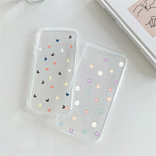 Load image into Gallery viewer, New Transparent Love Heart Phone Case For iPhone 11 12 Pro Max Shockproof Silicone Back Cover Cute Heart Pattern For Women Girls Clear Soft Flexible Durable Slim Hard Back Cases
