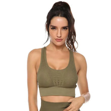 Load image into Gallery viewer, New Trendy Women's T-shirts Workout Sports Bra Yoga Vest Backless Solid Quick Dry Running Gym Sport bra Yoga Shirts

