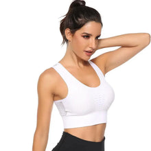 Load image into Gallery viewer, New Trendy Women's T-shirts Workout Sports Bra Yoga Vest Backless Solid Quick Dry Running Gym Sport bra Yoga Shirts
