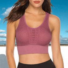 Load image into Gallery viewer, New Trendy Women's T-shirts Workout Sports Bra Yoga Vest Backless Solid Quick Dry Running Gym Sport bra Yoga Shirts
