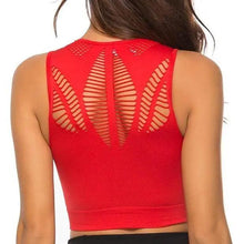 Load image into Gallery viewer, New Trendy Women's T-shirts Workout Sports Bra Yoga Vest Backless Solid Quick Dry Running Gym Sport bra Yoga Shirts

