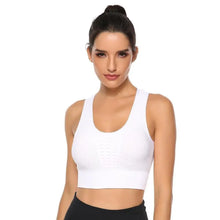 Load image into Gallery viewer, New Trendy Women's T-shirts Workout Sports Bra Yoga Vest Backless Solid Quick Dry Running Gym Sport bra Yoga Shirts
