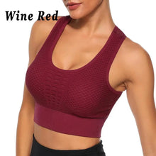 Load image into Gallery viewer, New Trendy Women's T-shirts Workout Sports Bra Yoga Vest Backless Solid Quick Dry Running Gym Sport bra Yoga Shirts
