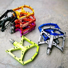 Load image into Gallery viewer, New Ultralight Bicycle Pedals Part Anti-Slip Aluminum Body Road Flat Foot Cycling Sealed 3 Bearing Mountain Bike Pedal Mountain Bike Pedals, Ultra Strong  Machined Bicycle Flat Alloy Pedals Non-Slip
