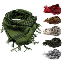 Load image into Gallery viewer, New Unisex Scarf Lightweight Plaid Tassel Arab Desert Shemagh Keffiyeh Scarf Wrap Pashmina Plaid Pattern Large Warm Keeper Military Shemagh Army Desert Keffiyeh Arab Scarf Shawl Neck Cover Head Wrap Scarf Military Shemagh Tactical Desert Keffiyeh
