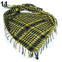 Load image into Gallery viewer, New Unisex Scarf Lightweight Plaid Tassel Arab Desert Shemagh Keffiyeh Scarf Wrap Pashmina Plaid Pattern Large Warm Keeper Military Shemagh Army Desert Keffiyeh Arab Scarf Shawl Neck Cover Head Wrap Scarf Military Shemagh Tactical Desert Keffiyeh
