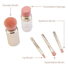 Load image into Gallery viewer, New Vintage Style 4 In 1 Makeup Brushes For Foundation, Eyebrow Shadow, Eyeliner Blush Powder, Brush Cosmetic And Concealer Professional Makeup Brush
