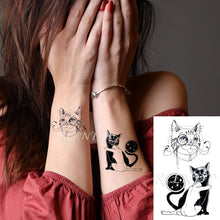 Load image into Gallery viewer, New Waterproof Temporary Sticker Tattoo Flame Heart Star Element Body Art Cute Small Tattoos For Kids Womens
