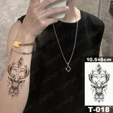 Load image into Gallery viewer, New Waterproof Temporary Tattoo Sticker Deer Animal Flash Tatoo Black Line Body Art Small Decorative Design For Womens Boys
