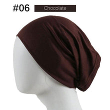 Load image into Gallery viewer, New Winter Autumn Soft Solid Color Inner Hijab  Cap Lightweight Muslim Turban Elegant Hijab Caps Hat Islam Under Scarf  Undercap Bonnet Color Soft Jersey Stretch Hijab's Tube Cap Hat Hijab Bonnet Muslim Women Scarf Turbans Head For Women
