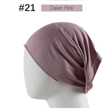 Load image into Gallery viewer, New Winter Autumn Soft Solid Color Inner Hijab  Cap Lightweight Muslim Turban Elegant Hijab Caps Hat Islam Under Scarf  Undercap Bonnet Color Soft Jersey Stretch Hijab's Tube Cap Hat Hijab Bonnet Muslim Women Scarf Turbans Head For Women
