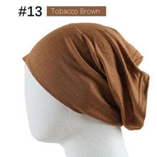 Load image into Gallery viewer, New Winter Autumn Soft Solid Color Inner Hijab  Cap Lightweight Muslim Turban Elegant Hijab Caps Hat Islam Under Scarf  Undercap Bonnet Color Soft Jersey Stretch Hijab's Tube Cap Hat Hijab Bonnet Muslim Women Scarf Turbans Head For Women
