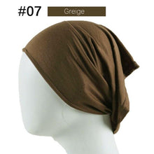 Load image into Gallery viewer, New Winter Autumn Soft Solid Color Inner Hijab  Cap Lightweight Muslim Turban Elegant Hijab Caps Hat Islam Under Scarf  Undercap Bonnet Color Soft Jersey Stretch Hijab's Tube Cap Hat Hijab Bonnet Muslim Women Scarf Turbans Head For Women
