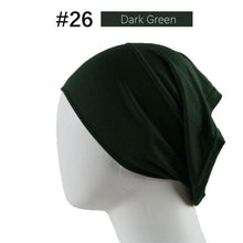 Load image into Gallery viewer, New Winter Autumn Soft Solid Color Inner Hijab  Cap Lightweight Muslim Turban Elegant Hijab Caps Hat Islam Under Scarf  Undercap Bonnet Color Soft Jersey Stretch Hijab's Tube Cap Hat Hijab Bonnet Muslim Women Scarf Turbans Head For Women
