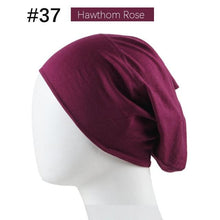 Load image into Gallery viewer, New Winter Autumn Soft Solid Color Inner Hijab  Cap Lightweight Muslim Turban Elegant Hijab Caps Hat Islam Under Scarf  Undercap Bonnet Color Soft Jersey Stretch Hijab's Tube Cap Hat Hijab Bonnet Muslim Women Scarf Turbans Head For Women
