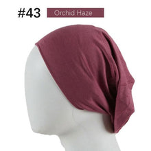 Load image into Gallery viewer, New Winter Autumn Soft Solid Color Inner Hijab  Cap Lightweight Muslim Turban Elegant Hijab Caps Hat Islam Under Scarf  Undercap Bonnet Color Soft Jersey Stretch Hijab's Tube Cap Hat Hijab Bonnet Muslim Women Scarf Turbans Head For Women
