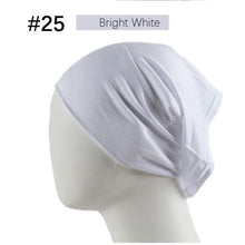 Load image into Gallery viewer, New Winter Autumn Soft Solid Color Inner Hijab  Cap Lightweight Muslim Turban Elegant Hijab Caps Hat Islam Under Scarf  Undercap Bonnet Color Soft Jersey Stretch Hijab's Tube Cap Hat Hijab Bonnet Muslim Women Scarf Turbans Head For Women
