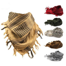 将图片加载到图库查看器，New Winter Women Men Windproof Warmer Military Scarf Muslim Hijab Unisex Scarves Tassel Desert Arab Keffiyeh Shawl  Scarf Military Shemagh Tactical Desert Keffiyeh Head Neck Scarf Arab Wrap with Tassel
