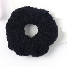 将图片加载到图库查看器，New Women Cute Teddy Velvet Scrunchies Elastic Hair Band Faux Fur Hair Rope Girl's Hair Tie Accessories Ponytail Holder Accessories for Women And Girls
