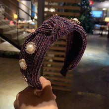 Load image into Gallery viewer, New Women Hairband Cross Knot Braid Twist Headband Adult Autumn Winter Shiny Color Headwear Wide Side Turban Gorgeous Hair Accessories For Women
