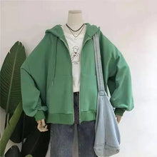 将图片加载到图库查看器，New Women Hoodie Version Loose Thin Long Oversized Sweatshirts Women Pink Women's Sweatshirt With A Hood Hoodies Hooded Jacket Female Long Sleeve Hooded Streetwear Hoodie
