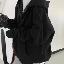 将图片加载到图库查看器，New Women Hoodie Version Loose Thin Long Oversized Sweatshirts Women Pink Women's Sweatshirt With A Hood Hoodies Hooded Jacket Female Long Sleeve Hooded Streetwear Hoodie
