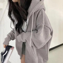 将图片加载到图库查看器，New Women Hoodie Version Loose Thin Long Oversized Sweatshirts Women Pink Women's Sweatshirt With A Hood Hoodies Hooded Jacket Female Long Sleeve Hooded Streetwear Hoodie
