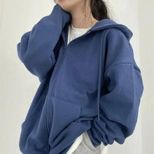 将图片加载到图库查看器，New Women Hoodie Version Loose Thin Long Oversized Sweatshirts Women Pink Women's Sweatshirt With A Hood Hoodies Hooded Jacket Female Long Sleeve Hooded Streetwear Hoodie
